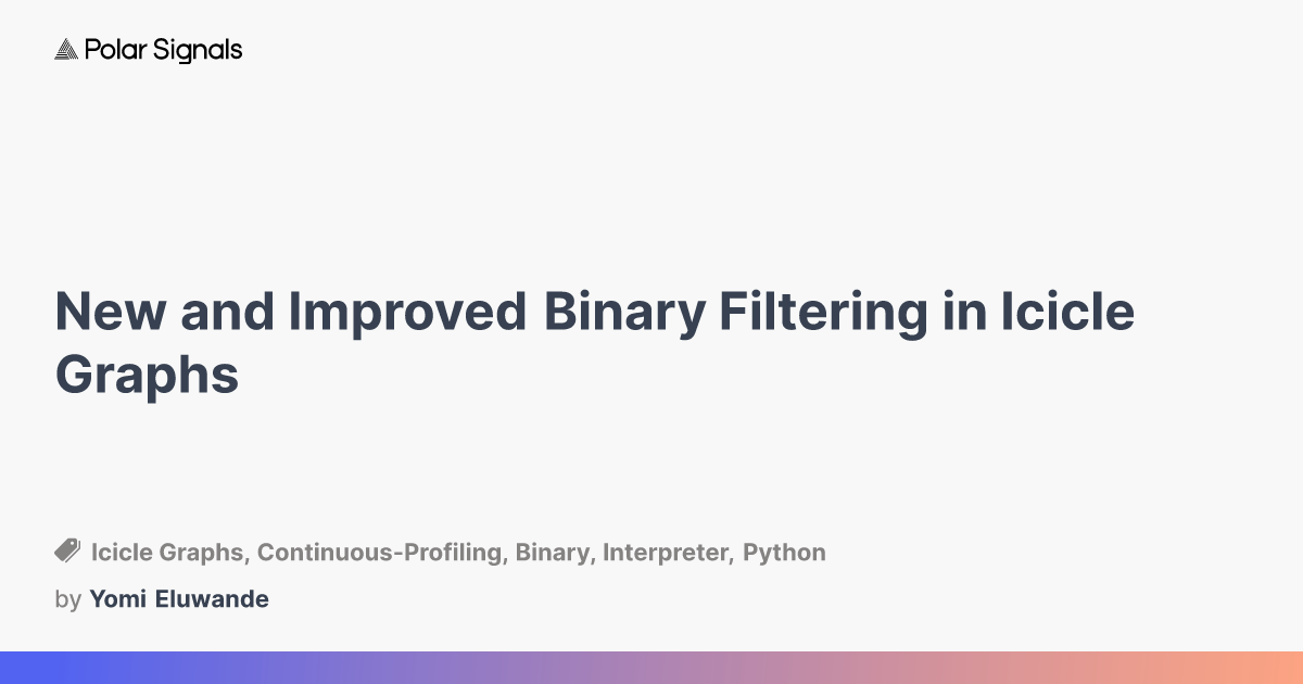 New and Improved Binary Filtering in Icicle Graphs